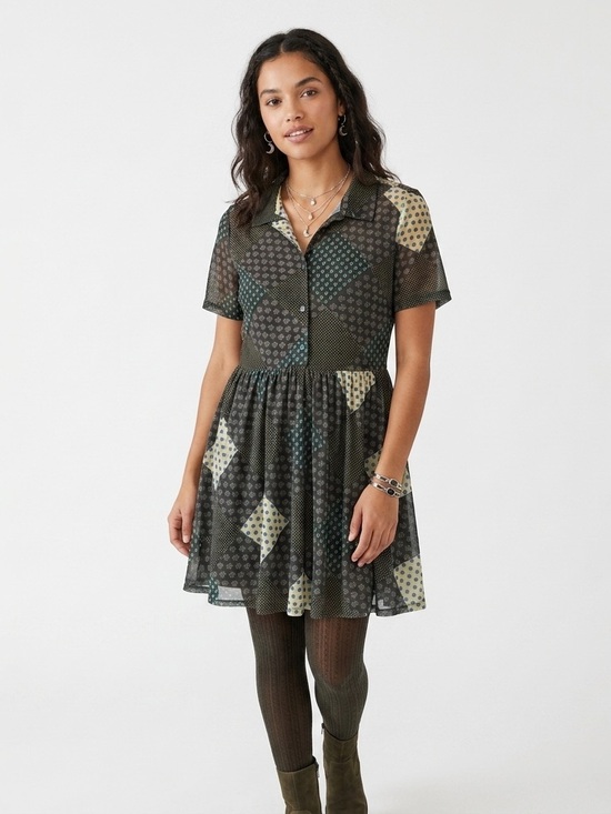 Urban Outfitters Dresses & Skirts - Urban Outfitters Mixed Print Patchwork Mini Dress Size L - Retro Whimsigoth